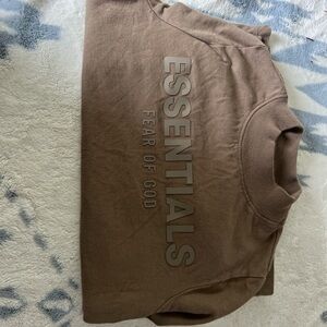 Fear of God Essentials Tan Crewneck